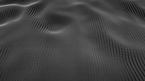 Abstract technology background - blocks flowing in large waves. Seamless loop. Stock Footage 171262947