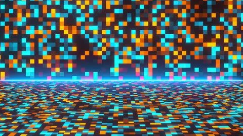 Abstract technology background with blocks Stock-Illustration