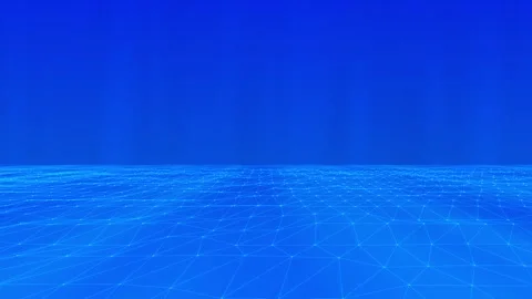 Abstract technology background blue animated waves dots and lines loop animation Stock Footage 273259101
