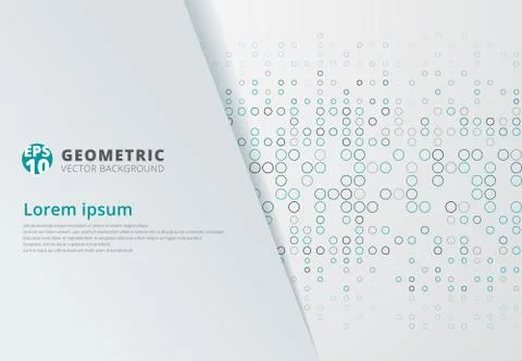 Abstract technology background with blue border squares pattern Stock Illustration