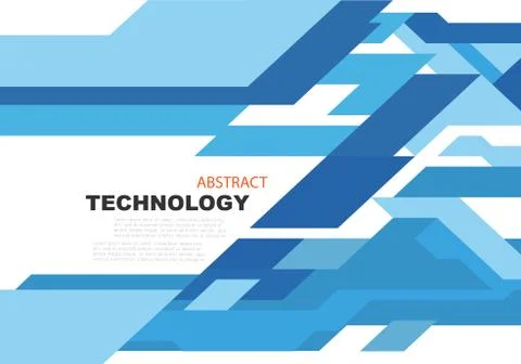 Abstract technology background in blue circuit tech concept. Stock Illustration