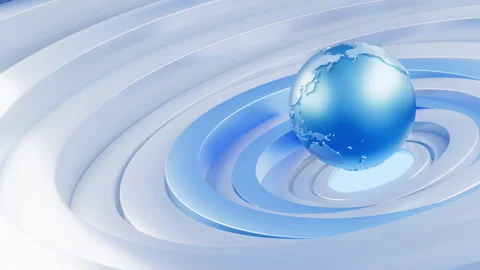 Abstract Technology Background with Blue Globe Stock Footage 327364177