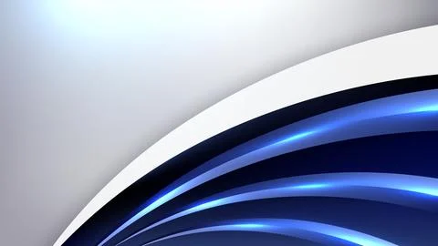 Abstract technology background with blue glowing curves and elegant white l.. イラスト素材