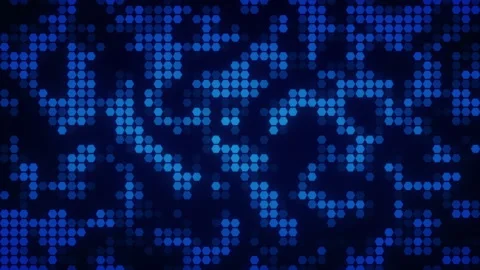 Abstract Technology Background Blue Hexagonal Lights Looping Animation Stock Footage 280571291