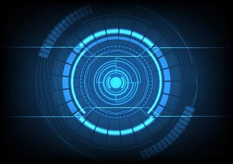 Abstract technology background with blue Hi-tech communication concept Stock Illustration