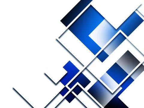 Abstract technology background with blue squares Stock Illustration