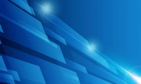 Abstract technology background with bright flare. futuristic virtual space. blue Stock Illustration