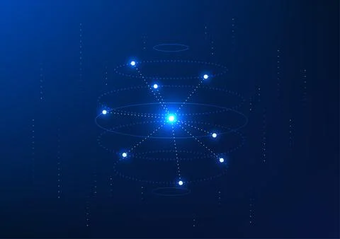 Abstract technology background with a center point expanding into a circle,.. 스톡 일러스트