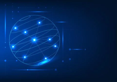 Abstract technology background with a center point expanding into a circle,.. Stockillustratie