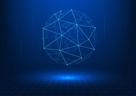 Abstract technology background. Circles with lines connecting them represen.. Stockillustratie