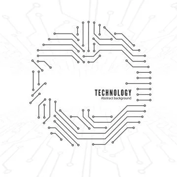 Abstract Technology Background. Circuit texture. Connections of the circuit.  Stock Illustration