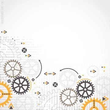 Abstract technology background. Cog wheel theme Stock Illustration