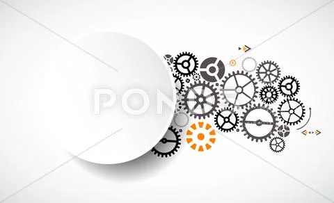 Abstract technology background. Cog wheel theme ~ Clip Art #63586463