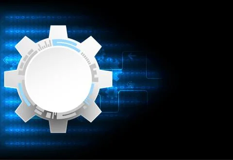 Abstract technology background. Cogwheels theme. 库存插图