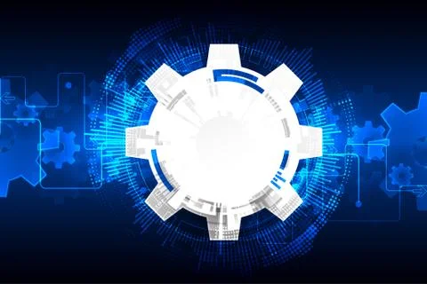 Abstract technology background. Cogwheels theme. Illustrazione stock