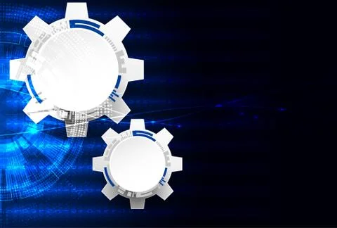 Abstract technology background. Cogwheels theme. Illustrazione stock