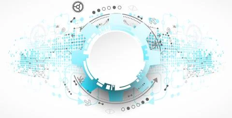 Abstract technology background. Cogwheels theme. Illustrazione stock