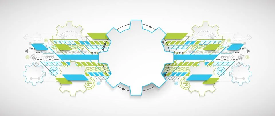 Abstract technology background. Cogwheels theme. Stock Illustration