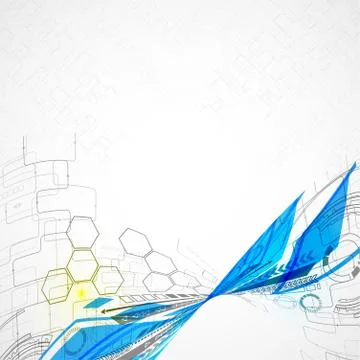 Abstract technology background with color lights 스톡 일러스트