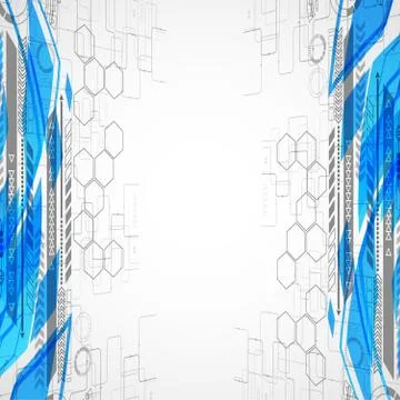 Abstract technology background with color lights Stock Illustration