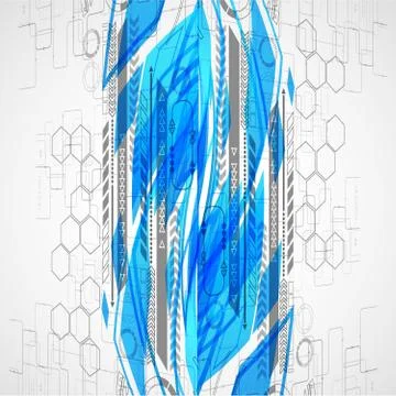 Abstract technology background with color lights Stock Illustration