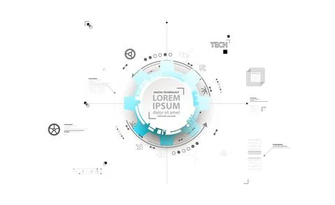 Abstract technology background. Communication concept, futuristic digital inn Stock Illustration