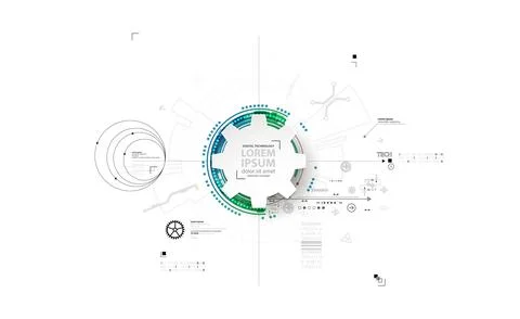 Abstract technology background. Communication concept, futuristic digital inn Stock Illustration