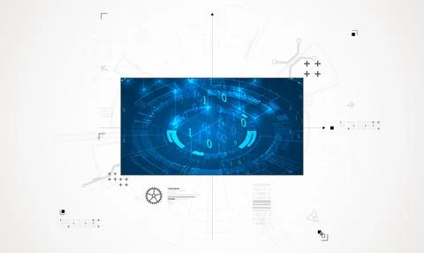 Abstract technology background. Communication concept, futuristic digital inn Stock Illustration