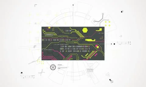 Abstract technology background. Communication concept, futuristic digital inn Stock Illustration
