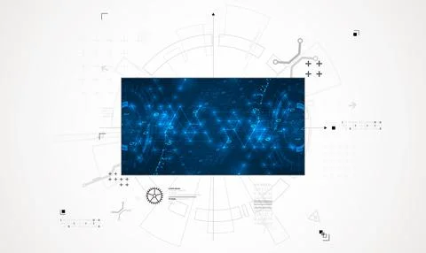 Abstract technology background. Communication concept, futuristic digital inn Stock Illustration