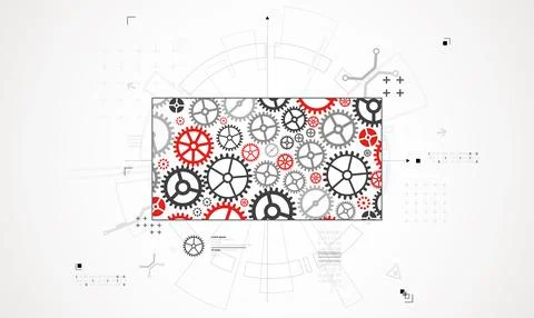 Abstract technology background. Communication concept, futuristic digital inn Stock Illustration