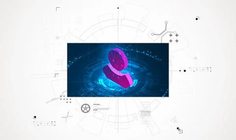 Abstract technology background. Communication concept, futuristic digital inn Stock Illustration