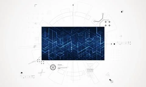 Abstract technology background. Communication concept, futuristic digital inn Stock Illustration
