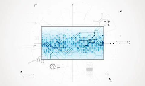 Abstract technology background. Communication concept, futuristic digital inn Stock Illustration