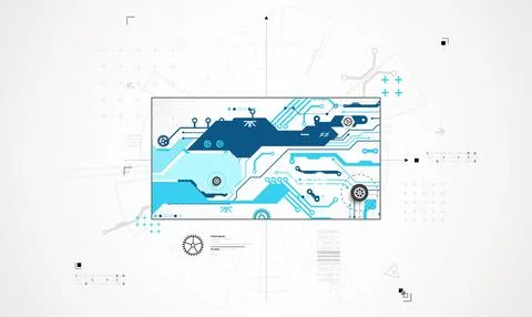 Abstract technology background. Communication concept, futuristic digital inn Stock Illustration