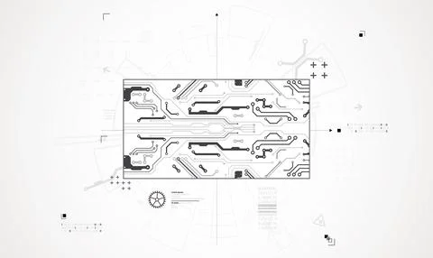 Abstract technology background. Communication concept, futuristic digital inn Stock Illustration