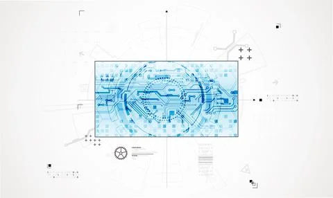 Abstract technology background. Communication concept, futuristic digital inn Stock Illustration