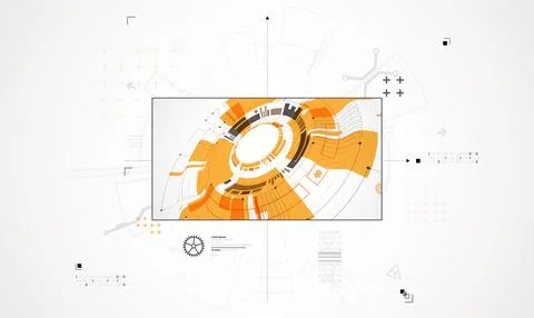 Abstract technology background. Communication concept, futuristic digital inn Stock Illustration