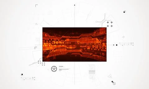 Abstract technology background. Communication concept, futuristic digital inn Stock Illustration