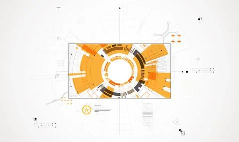Abstract technology background. Communication concept, futuristic digital inn Stock Illustration