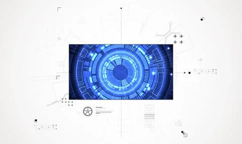 Abstract technology background. Communication concept, futuristic digital inn Stock Illustration