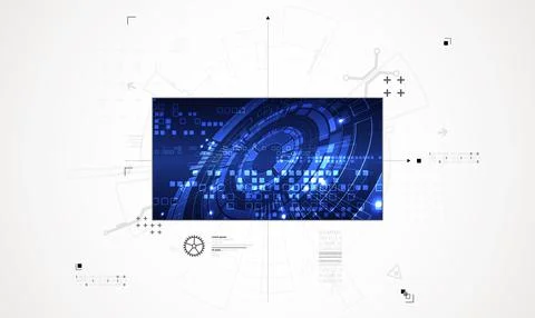 Abstract technology background. Communication concept, futuristic digital inn Stock Illustration