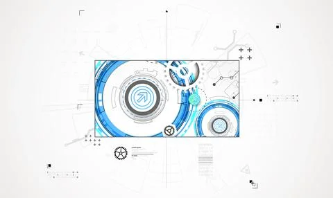Abstract technology background. Communication concept, futuristic digital inn Stock Illustration