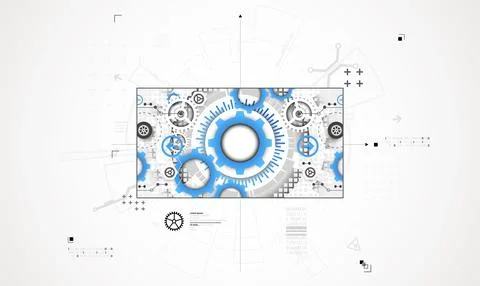 Abstract technology background. Communication concept, futuristic digital inn Stock Illustration