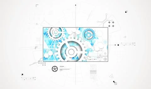 Abstract technology background. Communication concept, futuristic digital inn Stock Illustration