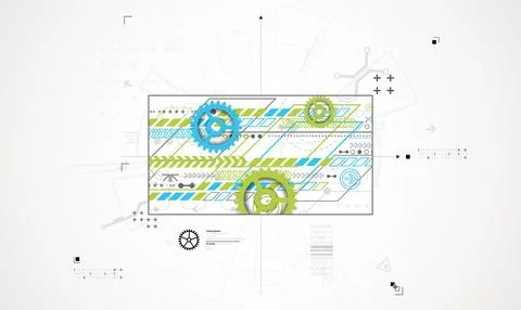 Abstract technology background. Communication concept, futuristic digital inn Stock Illustration