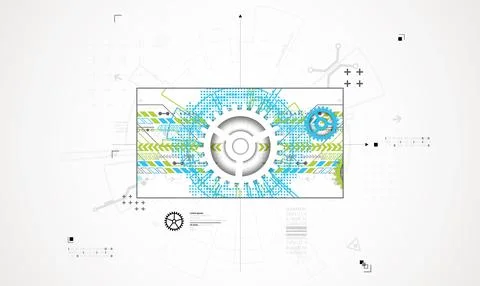 Abstract technology background. Communication concept, futuristic digital inn Stock Illustration