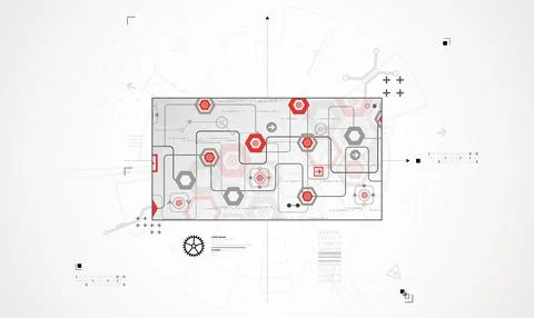 Abstract technology background. Communication concept, futuristic digital inn Stock Illustration