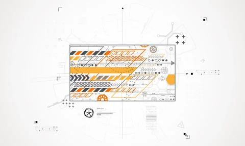 Abstract technology background. Communication concept, futuristic digital inn Stock Illustration