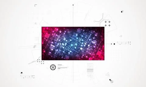 Abstract technology background. Communication concept, futuristic digital inn Stock Illustration